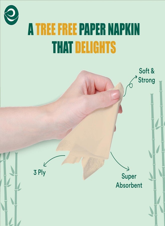 ECO SOUL 100% Compostable Bamboo Paper Napkin | Napkins Paper Everyday, Hand Paper Napkin (1, 250 Napkins set) - Image 3